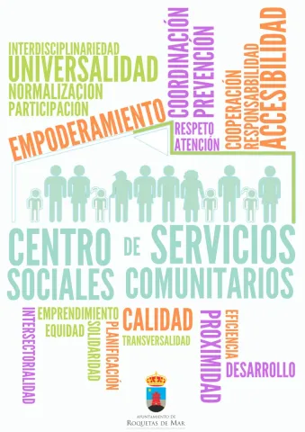 Cartel institucional del Centro de Servicios Sociales Comunitarios