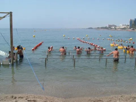 Actividad lúdica en la playa